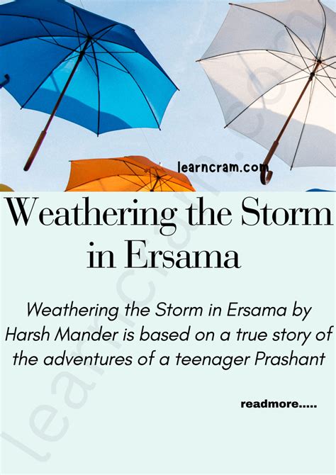 weathering the storm in ersama summary